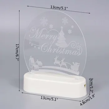3D Kalėdų Led Žibintai Akrilo Kalėdų Snaigės Kalėdų Eglutė Stalo Lempa Namų Miegamajame Kalėdų Dekoro Naktį Šviesos Naujųjų Metų Dovanos
