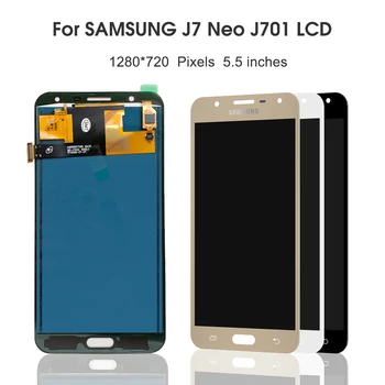 Patikrintas LCD SAMSUNG Galaxy J7 Neo LCD Ekranas Jutiklinis Ekranas Surinkimo Dalys Samsung J7 Net J701 J701F J701M J701MT LCD