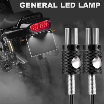 2vnt Universalus Motociklas Automobilis LED Licenciją Plokštelės Šviesos Varžtas Varžtas Lempos, Lemputės, Blykstės Galiniai Licenciją Plokštės Rėmas Šviesos Strp