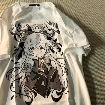 Mergina širdies Japonijos dvimatis animacija apatinis drabužis, trūksta trumpomis rankovėmis t-shirt vyrai ir moterys, mėgėjai prarasti pusę rankovės