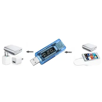 USB Mobiliojo Energijos gamybos Pajėgumų Testeris Įtampos Srovė Mobiliojo Galia Testeris Akumuliatorių Bandymas Voltmeter Ammeter