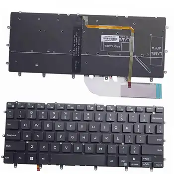 Klaviatūra su foniniu apšvietimu Nauji Plastikiniai Built-In Slim MUMS Išdėstymas Juoda Pakeitimo Dell XPS 13 9343 9350 9360 PC Kompiuterius Nešiojamieji kompiuteriai