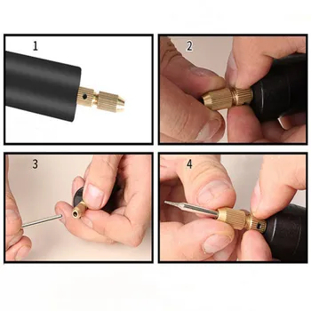 3/4/5VNT kristalų Epoksidinės Pakabukas Skylė, Įrankis Black USB Mini Elektrinis Grąžtas