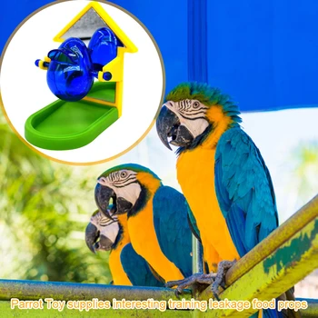 Papūga Žaislas Įdomus Paukštis Mokymo Maisto Nuotėkio Žaidimas Rekvizitai ieško Maisto Plėtros, Intelektinės Paukščių Veidrodis Žaislas