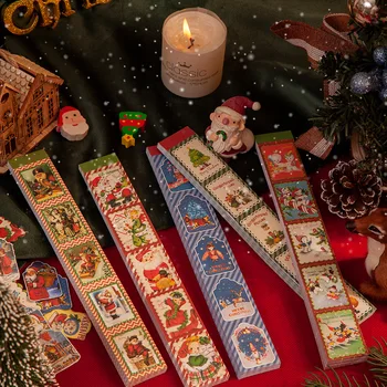 30Sheets Kalėdų Vakarėlį Nuotykių Serijos, Dekoratyviniai Lipdukai Scrapbooking Etiketės, Dienoraštį, Albumą Telefono Sniego Antspaudas Leidinys Planuotojas