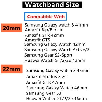 Pintas Solo Linijos Juosta Samsung Galaxy 3 45mm 41mm Pavarų S3 siena/active 2/amazfit Reguliuojamas Huawei žiūrėti GT/2e/Pro dirželis