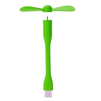 Žalios Spalvos USB Ventiliatorius, Lanksčios Nešiojamos Ventiliatorius ir USB LED Šviesos Lempa Nešiojamojo Kompiuterio, Nešiojamojo kompiuterio
