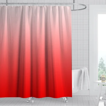 Vientisos Spalvos Gradientas Modelis Dušo Curtain Poliesteris Gryna Spalva Dušo Užuolaidos Vonios Kambarys Nustatyti Vandeniui Dušo Užuolaidos 0