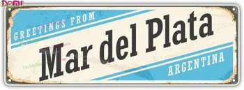 Aukštos Kokybės Mar Del Plata Mieste, Argentinoje Retro Ženklas Kelionės Buferio Lipdukas Vinilo Meno Decal Automobilių, Sunkvežimių Van Langą Dviratį Nešiojamas kompiuteris