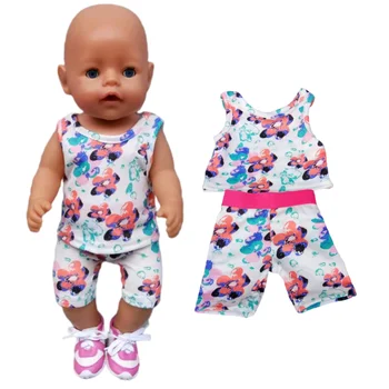Lėlės liemenė-sijonas už 43cm Baby Lėlės drabužiai Kostiumas 18 colių Vaikams, lėlės Gimtadienio Dovanos