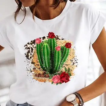 Moteris Spausdinti Drabužius Gėlių Tendencija Bičių Tee Marškinėlius Moterų Mados Viršūnes Spausdinti Mujer Camisetas Animacinių Filmų Ponios Grafinis T-Shirt