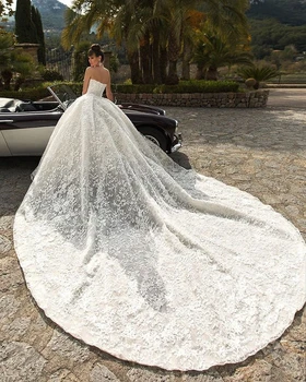 Fivsole Kamuolys Suknelė Vestuvių Suknelė iki 2021 m. Chalatas de Mariee Elegantiškas Nekilnojamojo Nuotraukos Brangioji Tiulio Appliques Korsetas Nuotakos Suknelės, Plius Dydis