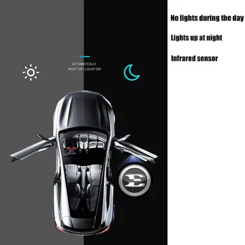 2x Kobra Logotipą, Centrinis LED Šviesos Automobilio Duris Sveiki Projektorius už Mustang Shelby