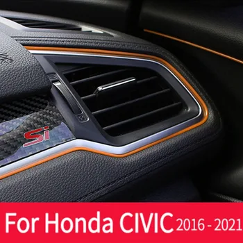 Automobilio Salono Oro Kondicionieriaus Angos Dekoratyvinis Skydas Dekoratyvinės Linijos Auto Accessories 10 Gen Honda Civic 2016-2021