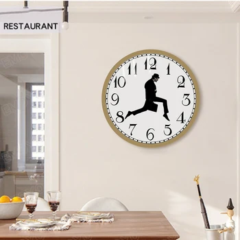 Namo Sienos Laikrodį, Akrilo Britų Komedija Įkvėpė Ministerija Kvailas Vaikščioti Laikrodis Namų Puošybai Kambarį Silent Išjungimo Laikrodis