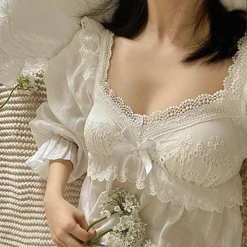 Medvilnės Moterų Namų Drabužių Japonijos Kambarys Dėvėti Peignoirs Miega Suknelė, naktiniai drabužiai Nighty už Ponios Derliaus Nightgowns