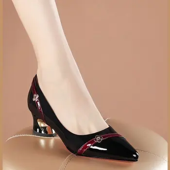 Ponios aukštakulniai femininos moterų nurodė, kojų kelių spalvų aukštos kokybės paslysti ant aukšto kulno batai classic lady 
