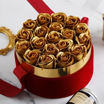 Auksinė dovana, flanelė muilo gėlių lauke niekada išnyks aukso rožes vestuvės valentino dienos staigmena motinos diena