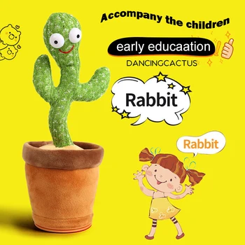Šokių Kaktusas Pliušiniai Žaislai Elektros Dainavimo 120 Dainų, Šokių Ir Sukimo Kaktusas Šviesos Įrašymo Mokymasis Kalbėti Vaikų Žaislų