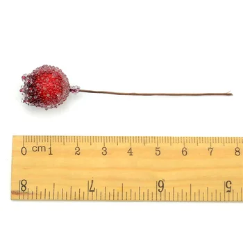10vnt Mažų Stiklo Modeliavimas granatų vaisių, Uogų Dirbtinių Gėlių Raudona Kalėdų Vyšnių Stamen Vestuvių Dekoravimas