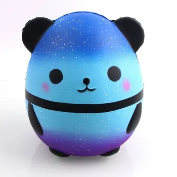 Galaxy Plonas Panda Susispausti Anti-Stresas Mielas Žaislas Blue Panda Squishi Naujų Juokingi Žaislai Vaikams Antistress Lėtai Auga Atveju