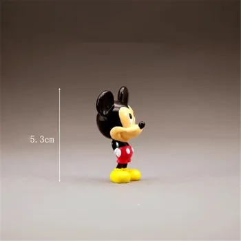 Disney Mickey Mouse 5.3 cm mini lėlės Veiksmų Skaičius, Laikysena Anime Apdailos Surinkimo Statulėlės Žaislo modelis, vaikams dovanos