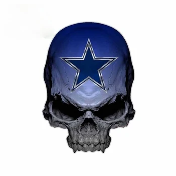 Asmeninį Dallas Cowboys Kaukolė DecalLaptop Bamperio Lipdukas Kamieno VAN Grafika RV Vandeniui Automobilių Lipdukai