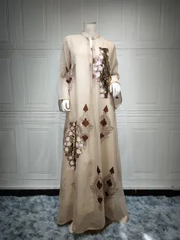 Caftan Marocain Abaja Dubajus Turkijos Islamo Kaftan Musulmonų China Siuvinėjimo Ilgas Chalatas, Afrikos Suknelės Moterims Djellaba Femme