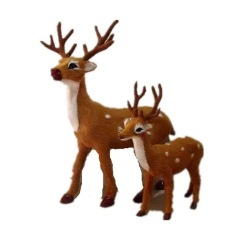 1pc 17cm/24cm Modeliavimas Elnias Pliušinis Žaislas Sika Elniai Žaislas Kalėdinė Dekoracija Gyvūnų Lėlės Kalėdų Dovana Vaikams, Lėlės