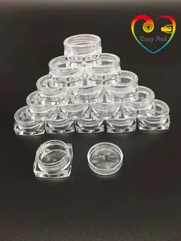 5vnt crystal clear Kosmetikos 5g pakuotės, buteliai, grietinėlė ,gali langelį paakių kremas jar ,5g mini skaidraus plastiko tuščias butelis 0
