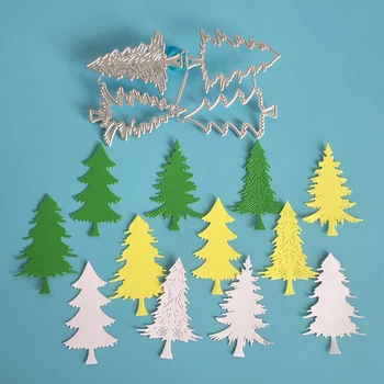 4 rūšių Kalėdų medžio, metalo pjovimo miršta, naudojama scrapbooking, nuotraukų albumą ir foto rėmelis apdaila, kortelės amatų priėmimo