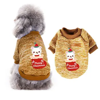 Naminių Šunų Megztiniai Kalėdų Helovinas Šiltas T-shirt Augintiniai Vilnos Drabužius Šuniukas Katės Kostiumas Su Rankovėmis Čihuahua Teddy