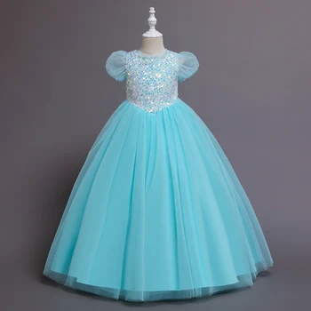 Vaikai Tutu Blizgančiais Princesė Šalis Suknelė Mergaitėms Elegantiškas svajinga tiulio sluoksnių suknelė Kalėdų 2021 Mergaičių Drabužius 3-12 metų
