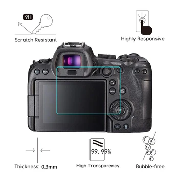 2vnt Skirti Canon EOS R6 R5 R3 R 90D Skaitmeninio Fotoaparato LCD Anti-Įbrėžimams atsparus Kino 2.5 D 9H Aišku, Grūdintas Stiklas Screen Protector