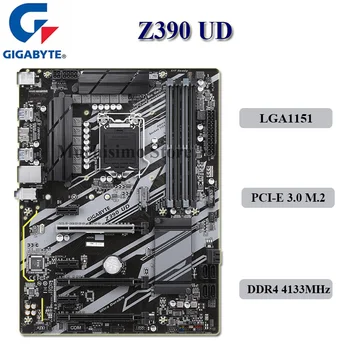 LGA 1151 Gigabyte Z390 UD Plokštė 9 Kartos i9 i7 i5, i3 DDR4 64GB M. 2 PCI-E 3.0 HDMI Suderinamus Darbalaukio ATX Mainboard
