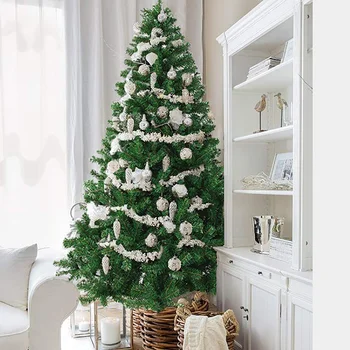 Dirbtinis Baltas Kalėdų eglutė žalia/balta lapų eglės putų medžių 90cm-240cm C/plastiko stovas