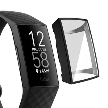 TPU Žiūrėti Screen Protector Atveju Padengti Fitbit Mokestis 4 3 Smart Žiūrėti Apyrankę Apsaugos Minkštas Visą Ekraną Aprėptis Filmas