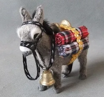 Modeliavimo pilka donkey 11*10CM sunku modelį,polietileno&kailio donkey žaislas namų puošybai Kalėdų dovana 0876