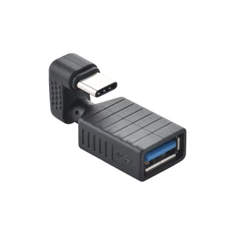 Lingable 90 Laipsnių stačiu Kampu C Tipo Male į USB 3.0 Moterų OTG Konverteris USB-C OTG Adapteris, Skirtas Išmaniųjų Telefonų Jungtis