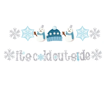 Žiemos Sniego Tema Dekoracijos Šalta lauke Snaigės Šalies Baneriai Linksmų Kalėdų Snowmen Vaikų, Šalies Prekių