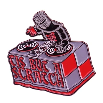 Tis, Bet Scratch DJ Monty Python ir Šventasis Gralis Kino Emalio Pin Ženklelis