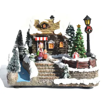 2022 Kalėdų Ornamentu LED Muziką, Šviesą Skleidžiantys Sniego Arenoje Namas Vaikas Dovana Kalėdų Kaime Namas Modelis Žiemos Šalies Namų Dekoro