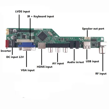 TV56 LCD LED AV USB HDMI suderinamus VGA Valdiklio plokštės kit laidas 30pin M190CGE-L20/M190CGE-L23 1 440 X 900 Skydelis ekranas, TV