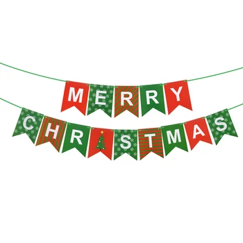 Merry Christmas Banner Popierius Starta Vėliavos Sniego Briedžių Spiralės Kabo Ornamentu Kalėdos Naujųjų Metų Pradžią Šalis Girliandą Popieriaus Ventiliatorius Dekoras