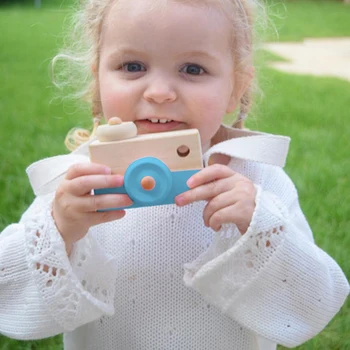 1pc Montessori Ugdymo Kūdikio Žaislai Vaikams, Mini Kabo Medinė Kamera Fotografijos Žaislai Slaugos Pristato Dovana Kambario Apdaila