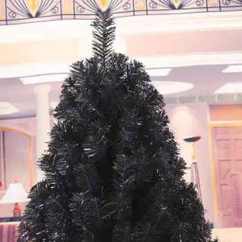 60cm Dirbtinės Kalėdų Eglutės su Plastiko Stovas Laikiklis Bazės Kalėdų Buveinės Šalies Decortaion (Juoda)