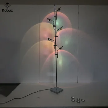 Kobuc Italijos Dizaino Vaivorykštė Šiuolaikinės 10W Led Grindų Šviesos Saulėlydžiai Projekcija kambarį Stovas Šviesos Miegamojo Atmosferą, Stalo Lempos