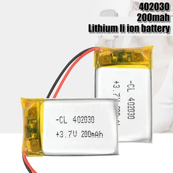 200mAh), 3,7 V 402030 042030 Ličio Li-jonų Polimerų Baterija, Įkraunama Li-po Baterijas 