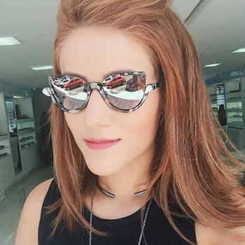 Prekės Dizaino Akiniai nuo saulės Moterims, Lauko Pusiau Taškus Vairavimo Gafas Susukti Saulės akiniai kojos Drugelis Katės Akies oculos de Sol