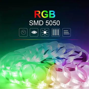 LED Šviesos RGB5050 44-raktas 5/10m Spalvinga Šviesos Ruože Nustatykite 